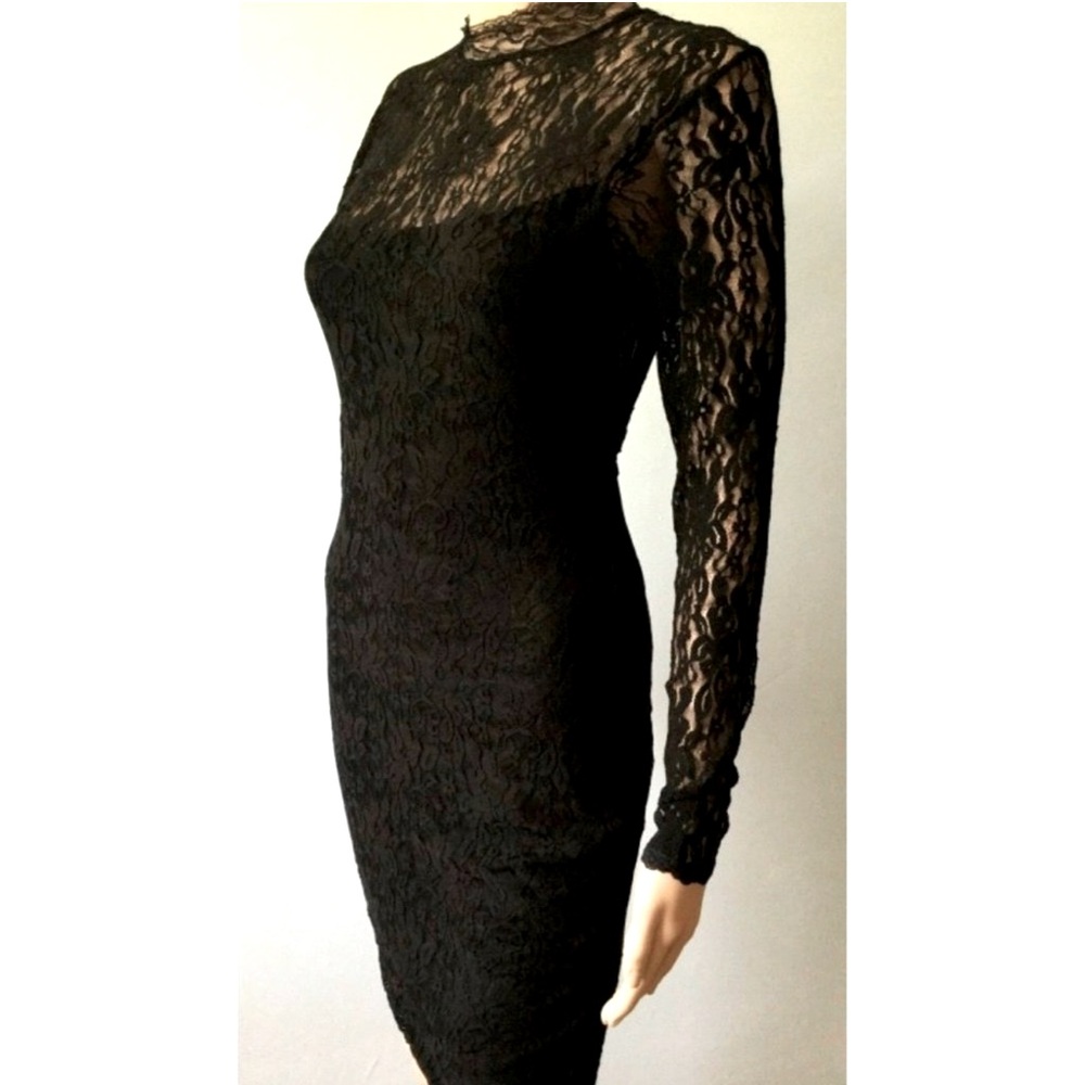 NWT Ruidaya Women's Black Lace Mini Dress, Size Medium